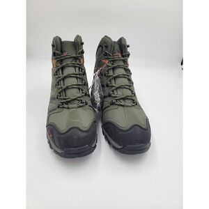 Men's Mid Ankle Hiking Boots Waterproof Outdoor Work Shoes Army Green BK Sz 14